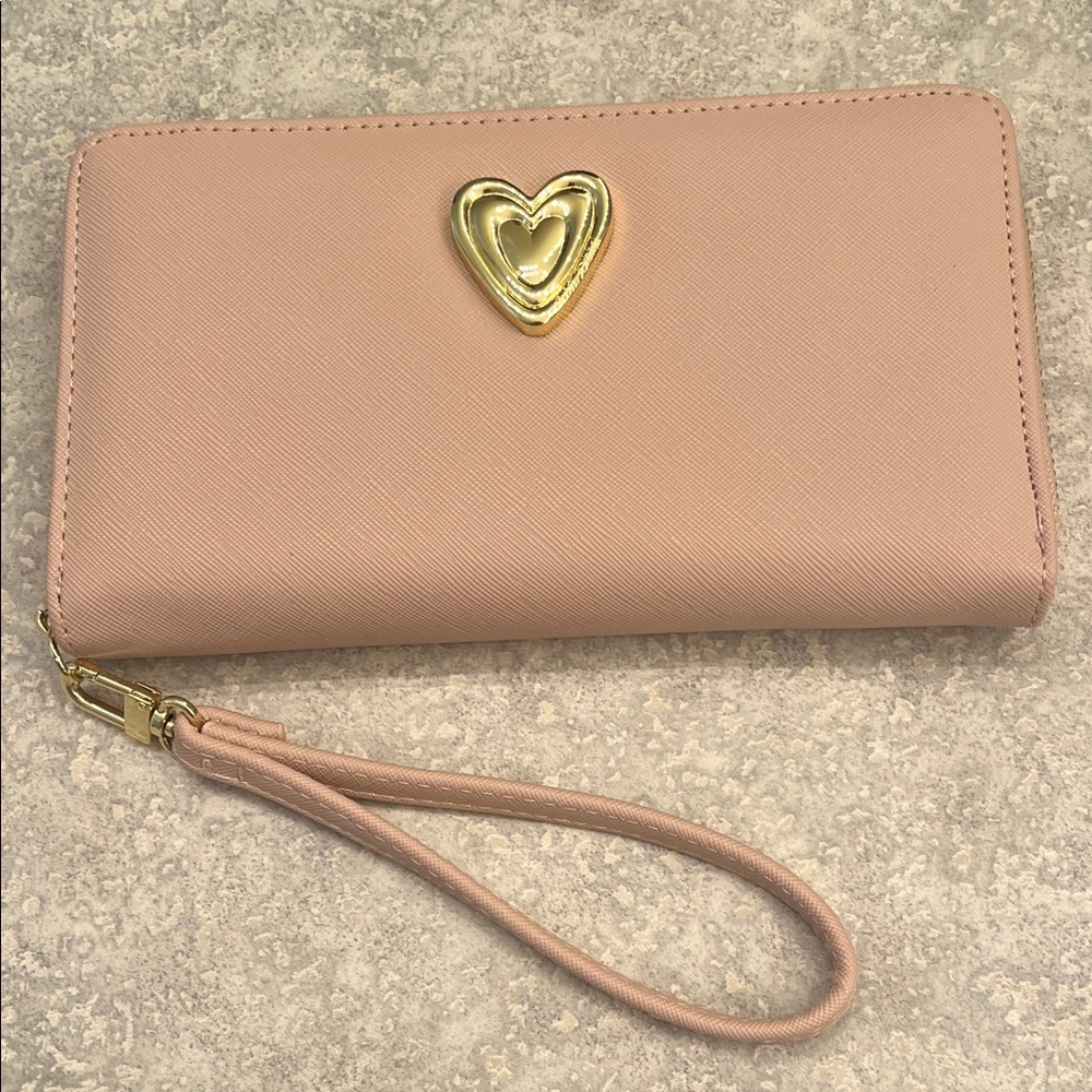 BETSEY JOHNSON PINK WRISTLET WALLET